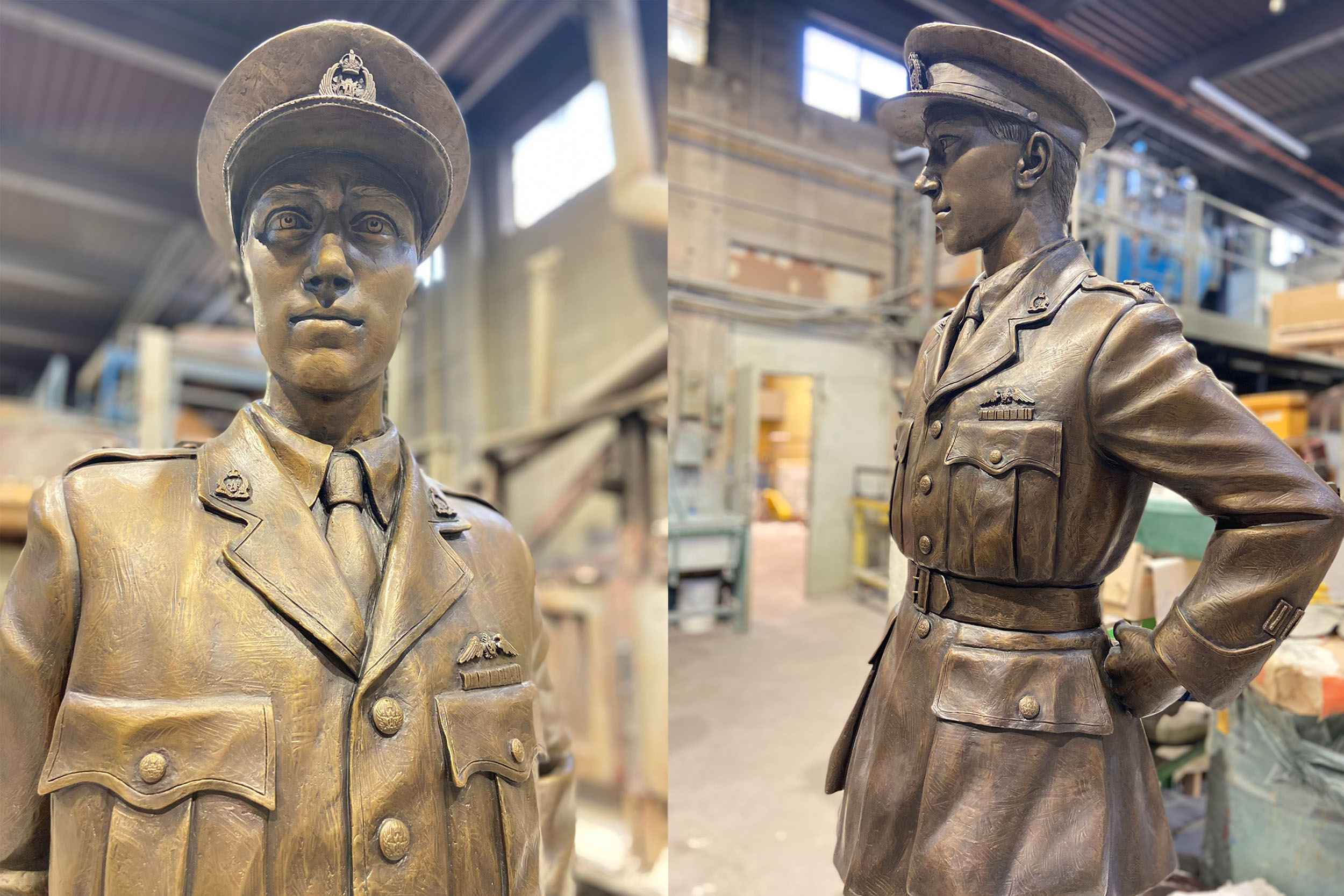 W/C William G Barker, VC photo of statue